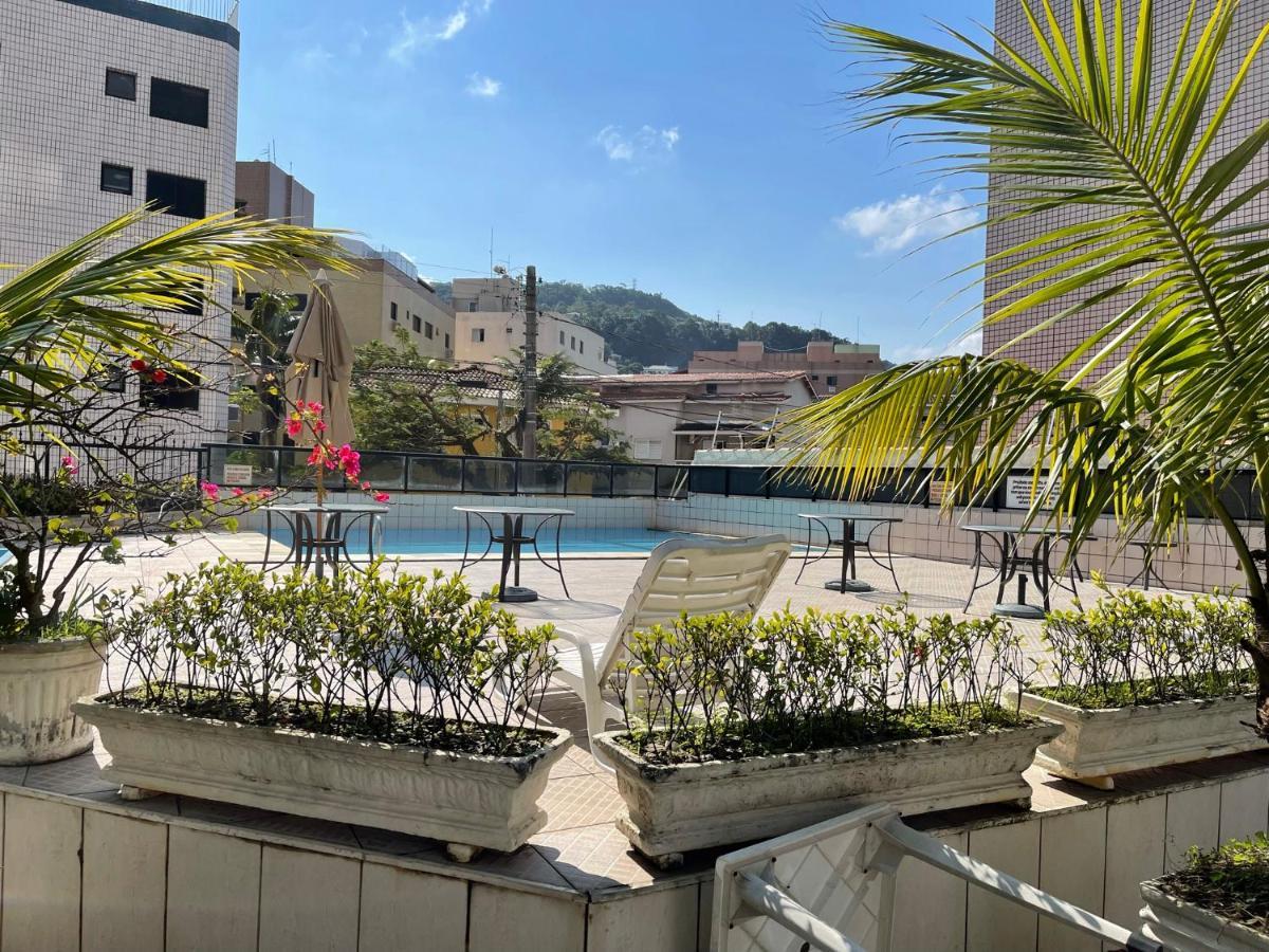 Confortável Apartamento 1 dorm com piscina e lazer Guarujá Exterior foto